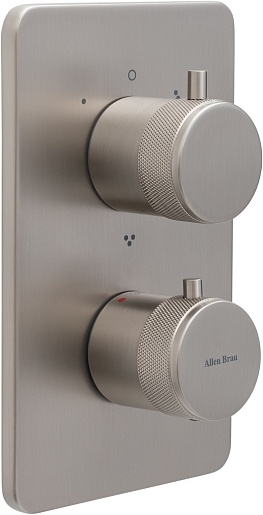 Allen Brau Смеситель для ванны Priority 5.31314-BN (с внутренней частью, 3 выхода) никель браш – фото-1