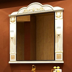 Misty Зеркало для ванной Барокко 100 бежевая патина – фотография-1