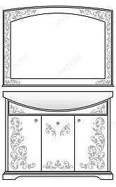 Водолей Зеркало для ванной "NAOMI 105" – фотография-4