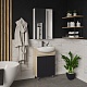 Misty Тумба с раковиной Поло 50 дуб галифакс белый/антрацит – фотография-12