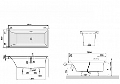 Villeroy & Boch Акриловая ванна Squaro UBQ180SQR2V-01 alpin – фотография-17