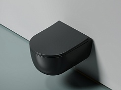 Ceramicanova Подвесной унитаз Modena Rimless CN6063MDH тёмный антрацит матовый – фотография-5