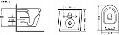 Grossman Унитаз подвесной GR-4411SQ белый – фотография-10