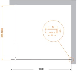 BelBagno Душевая перегородка Kraft KRAFT-L-1-100-C-Cr 100x195 профиль хром стекло прозрачное – фотография-5