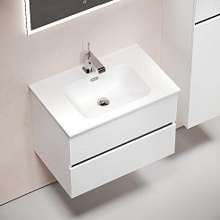 Sancos Тумба с раковиной Urban 70 белый глянец раковина Element 71 CN7007 – фотография-3