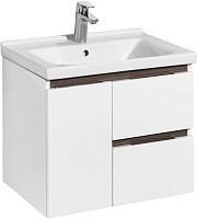 Акватон Тумба с раковиной Рене 60 белая/грецкий орех