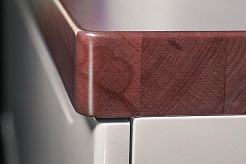 Jorno Тумба с раковиной Wood 120 серая под стиральную машину столешница тёмная – фотография-6