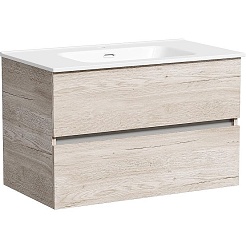 Sancos Тумба с раковиной Urban 80 дуб галифакс натуральный раковина Element 81 CN7005 – фотография-1