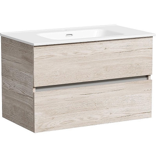 Sancos Тумба с раковиной Urban 80 дуб галифакс натуральный раковина Element 81 CN7005 – фото-1