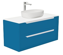 Зов Тумба под раковину Севилья 100 подвесная капри/столешница белая – фотография-1