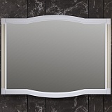 Opadiris Зеркало для ванной Лаура 120 белое с бежевой патиной