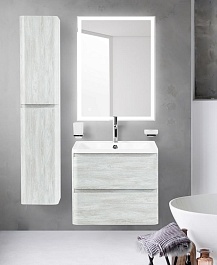 BelBagno Тумба под раковину Albano 60 подвесная Rovere Vintage Bianco – фотография-8
