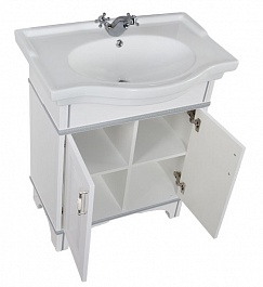 Aquanet Мебель для ванной Валенса 80 белый краколет/серебро (180456) – фотография-4