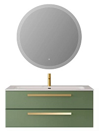 BelBagno Мебель для ванной Eco Cer-N 120 фисташковый софт CZR-8073-120 ручки сатиновое золото – фотография-1