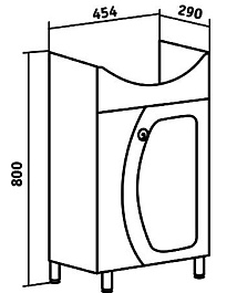 Runo Тумба с раковиной Линда 50 – фотография-4