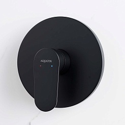 Aquatek Смеситель для душа и ванны Ника AQ1866MB черный матовый – фотография-4