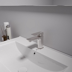 Oliveeka Смеситель для раковины D OL-139003-BN никель матовый – фотография-2