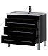 Aquanet Тумба с раковиной Верона 100 напольная, ящики, черная – картинка-20