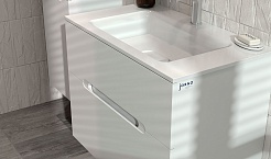 Jorno Тумба с раковиной Modul 80 белая глянцевая – фотография-4