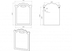 Misty Зеркало Элис 90 бежевое/патина – фотография-5