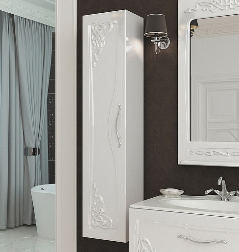  Пенал для ванной Vittoria белый – фото-1