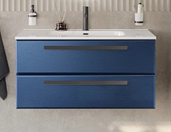 Cezares Тумба с раковиной Eco Cer-N 100 sapfiro CZR-8095-100 ручки чёрные – фотография-1