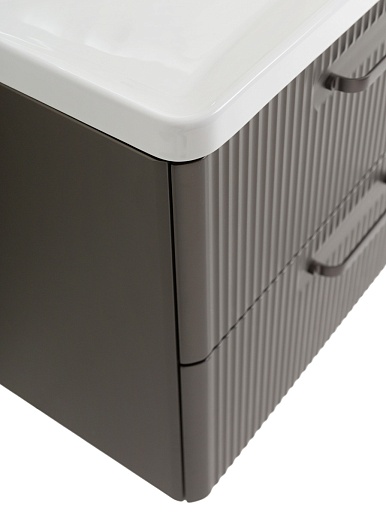 BelBagno Тумба с раковиной Due 50 подвесная Оружейная сталь ручки Матовый тёмный никель – картинка-7