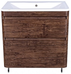 Style Line Тумба с раковиной напольная Атлантика 60, Люкс старое дерево, PLUS – фотография-1