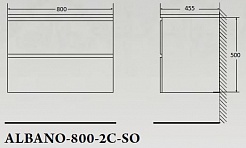 BelBagno Мебель для ванной ALBANO 800 Bianco Lucido, TCH – фотография-6