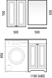 Corozo Тумба под раковину Леон 50 белая – фотография-12
