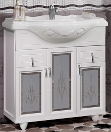 Opadiris Тумба под раковину Тибет 85 белая – фотография-1