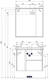 Акватон Тумба под раковину Стоун 80 сосна арлингтон – фотография-4