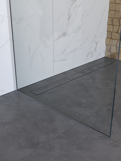 BelBagno Душевая перегородка Uno UNO-L-1-TB-110-C-Cr 110x200 профиль хром стекло прозрачное – фотография-4