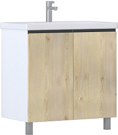 Vigo Тумба под раковину Yuma 800-2-0 белый/дуб давос – фотография-1