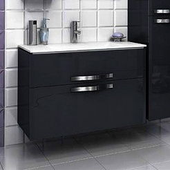  Мебель для ванной "Nota 75" черная – фотография-3