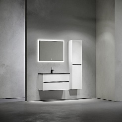 Sancos Тумба с раковиной Urban 90 белый глянец раковина Element 91 CN7002MB – фотография-8