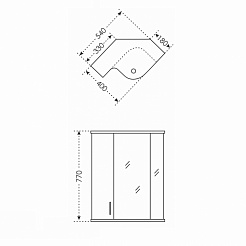 СанТа Зеркало Аврора 70 угловое – фотография-5