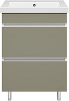 Misty Тумба под раковину Майна 60 2 ящика хаки/белая