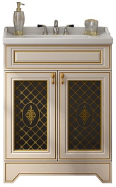 Misty Тумба для умывальника Ницца 70 белая патина – фотография-1