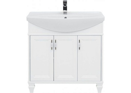 Aquanet Тумба с раковиной Валенса NEW 85 белый – картинка-9