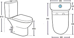 Aquanet Унитаз-компакт Logan 00343423 без бачка – фотография-3