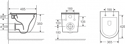 Cerutti Унитаз подвесной Ticino Aria MB CT8918 черный матовый – фотография-13