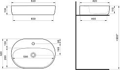 Акватон Тумба с раковиной и белой столешницей Либерти 75 Одри Round дуб эльвезия – фотография-10