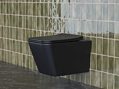 Ceramicanova Подвесной унитаз Metric Rimless CN3007MB чёрный матовый – фотография-4