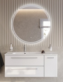 BelBagno Мебель для ванной Eco Cer-N 120-1 L bianco lucido CZR-8095-120-L ручки сатин – фотография-1