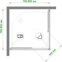 Royal Bath Душевой уголок 80/80 HPD RB80 HPD-C-CH – фотография-3