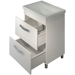 Какса-а Мебель для ванной Хилтон 60 напольная, белая – фотография-6