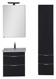 Aquanet Зеркальный шкаф "Эвора 60" серый антрацит – фотография-4