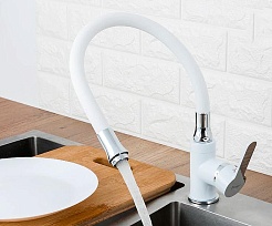 Frap Смеситель для кухни H41 F4041 белый – фотография-2