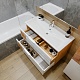 Бриклаер Мебель для ванной Форест 100 подвесная белый/дуб золотой – картинка-19